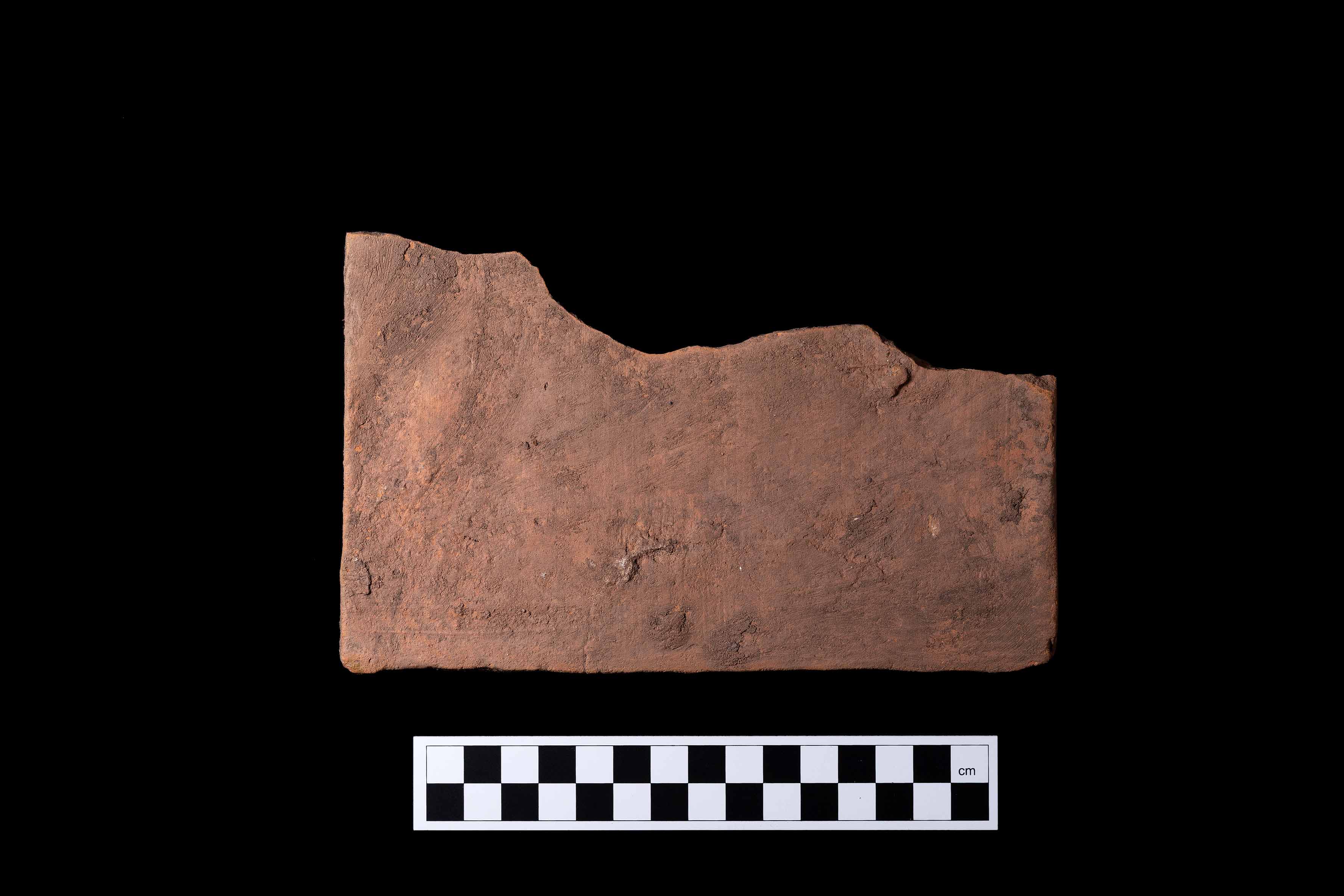 2nd Medieval clay roof tile, broken